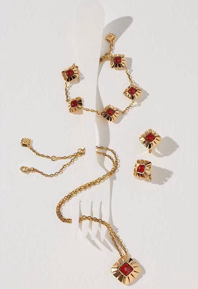 Miseno Vesuvio Carnelian & 18K Gold Pendant Necklace