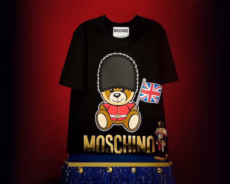 Moschino London Bear Cotton-Jersey T-Shirt
