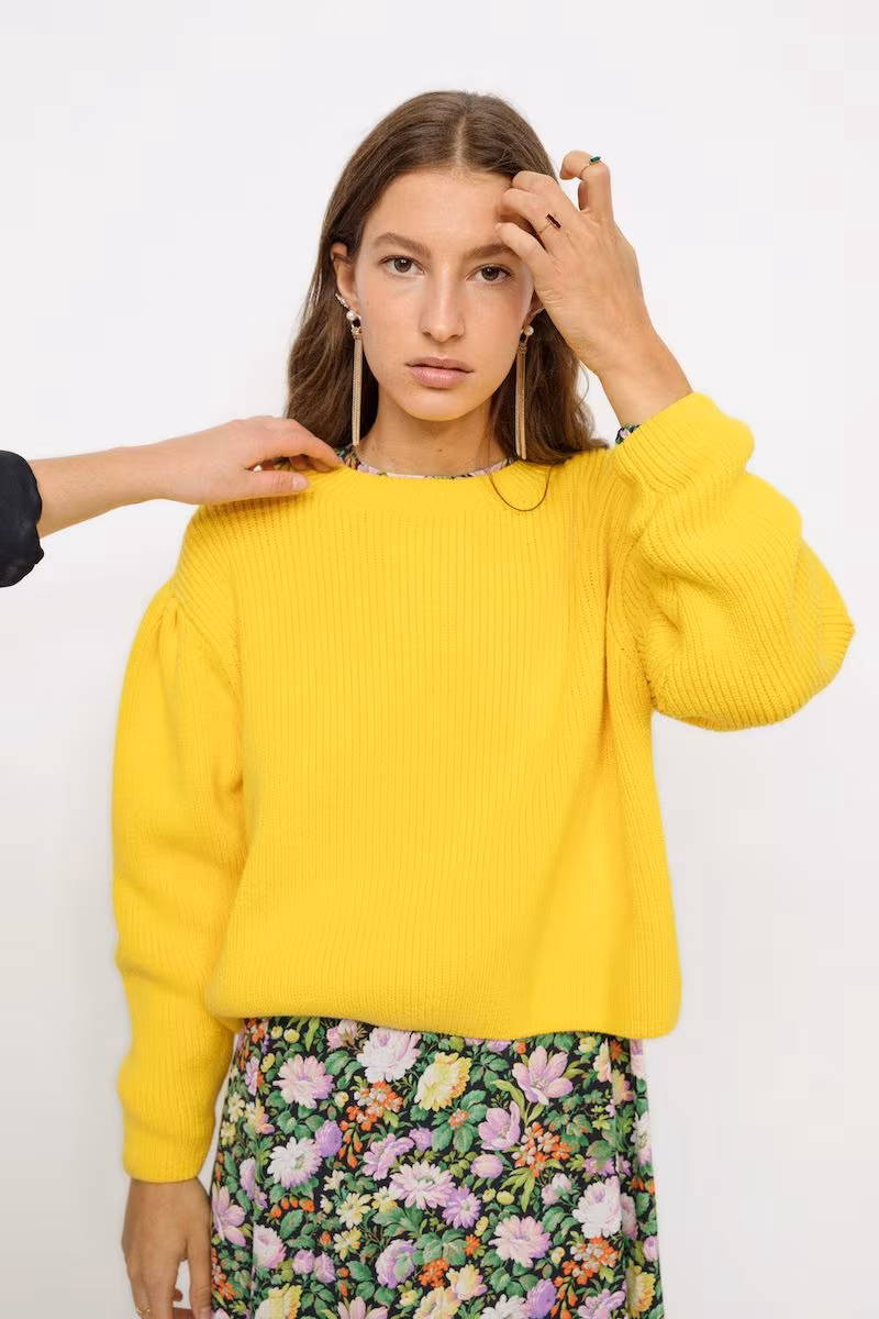 & Other Stories Knitted Puff Sweater