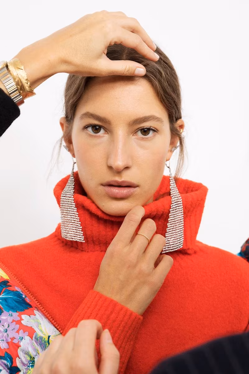 & Other Stories Mirrored Mesh Earrings