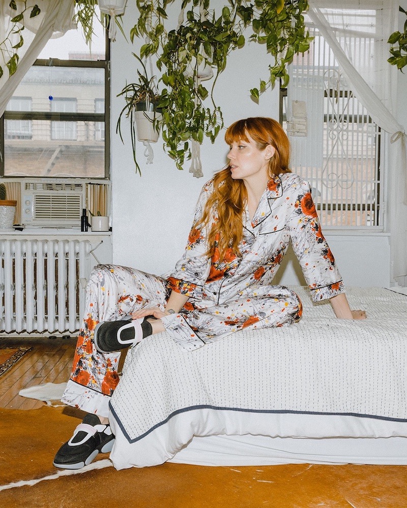 Prada Floral-Print Silk Satin-Twill Pyjama Set