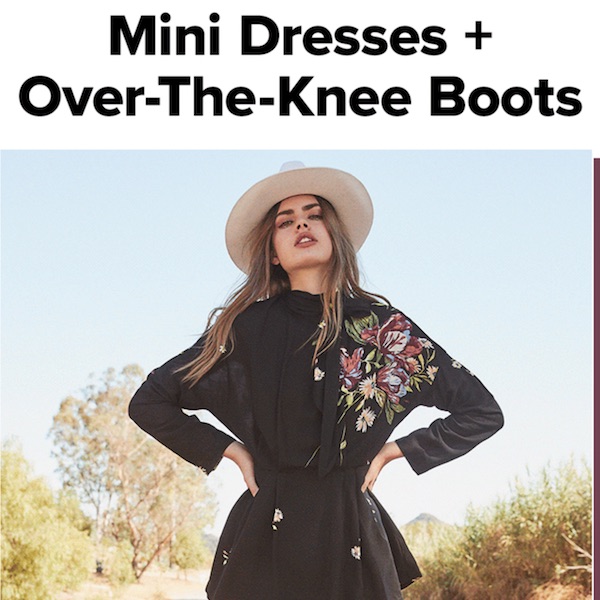 Mini Dresses + Over-The-Knee Boots for Fall 2017