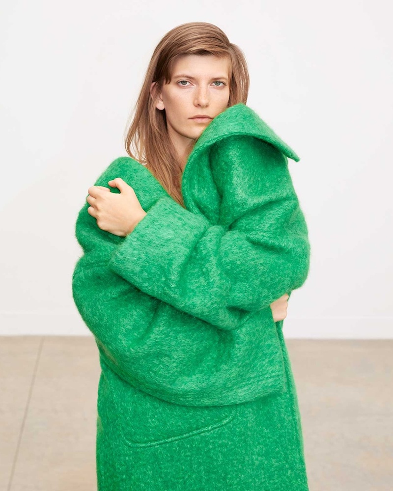 Raey Dropped-Shoulder Wool-Blend Blanket Coat