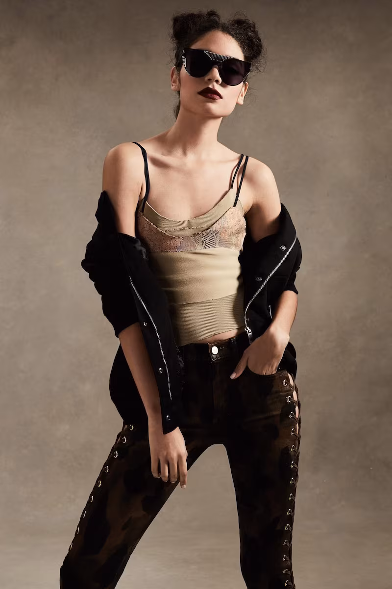 Tessa Mighty Contrast Knit Tank Top