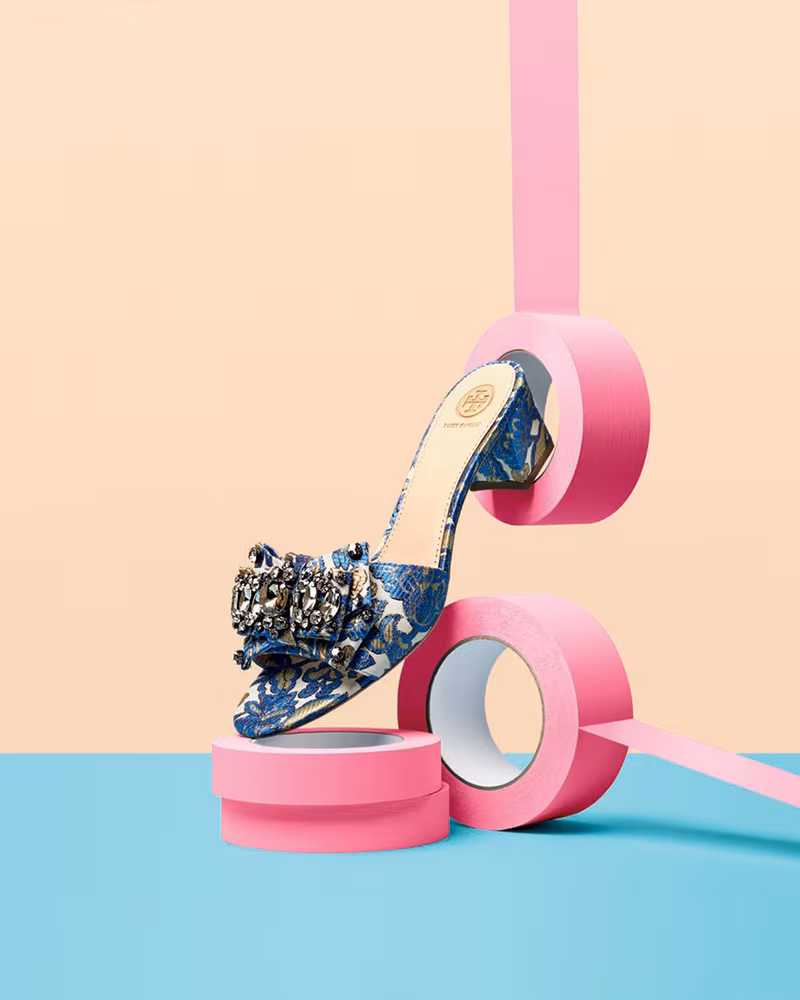 Tory Burch Valentina Bow 45mm Slide Sandal