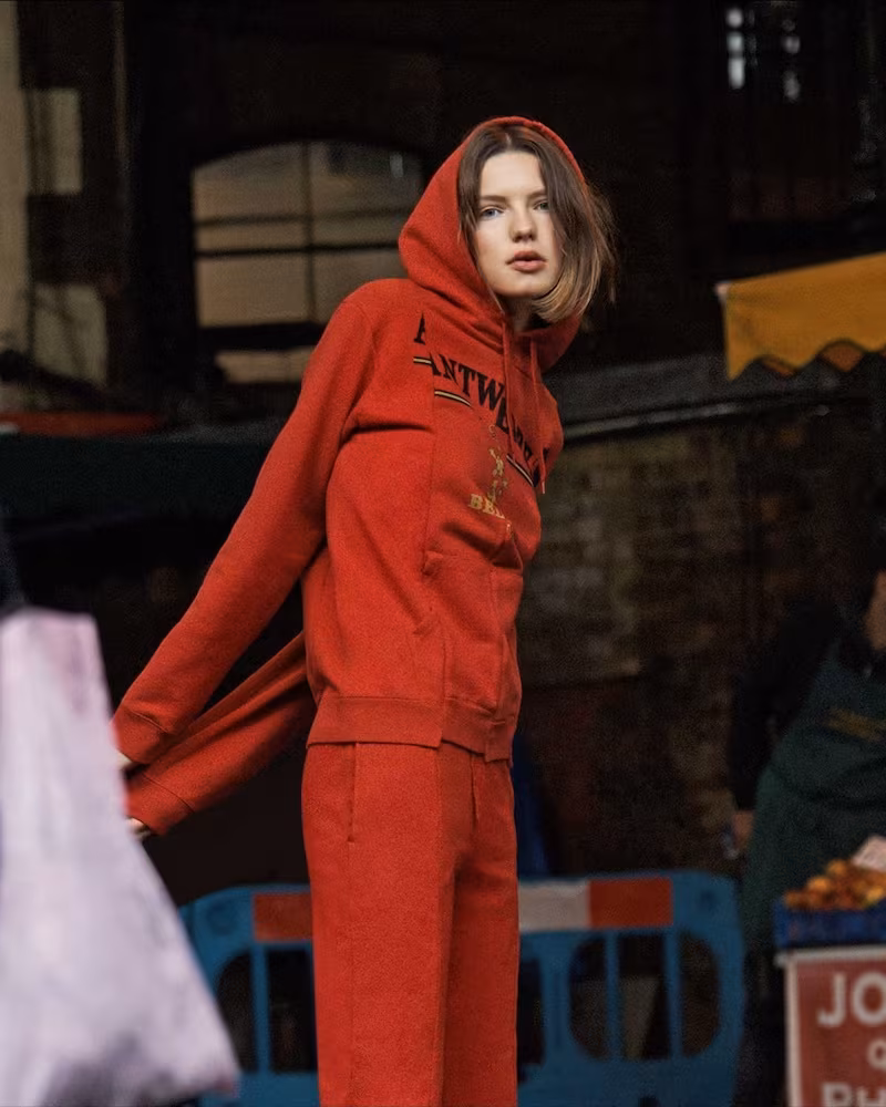Vetements Deconstructed Hooded Cotton-Blend Sweatshirt