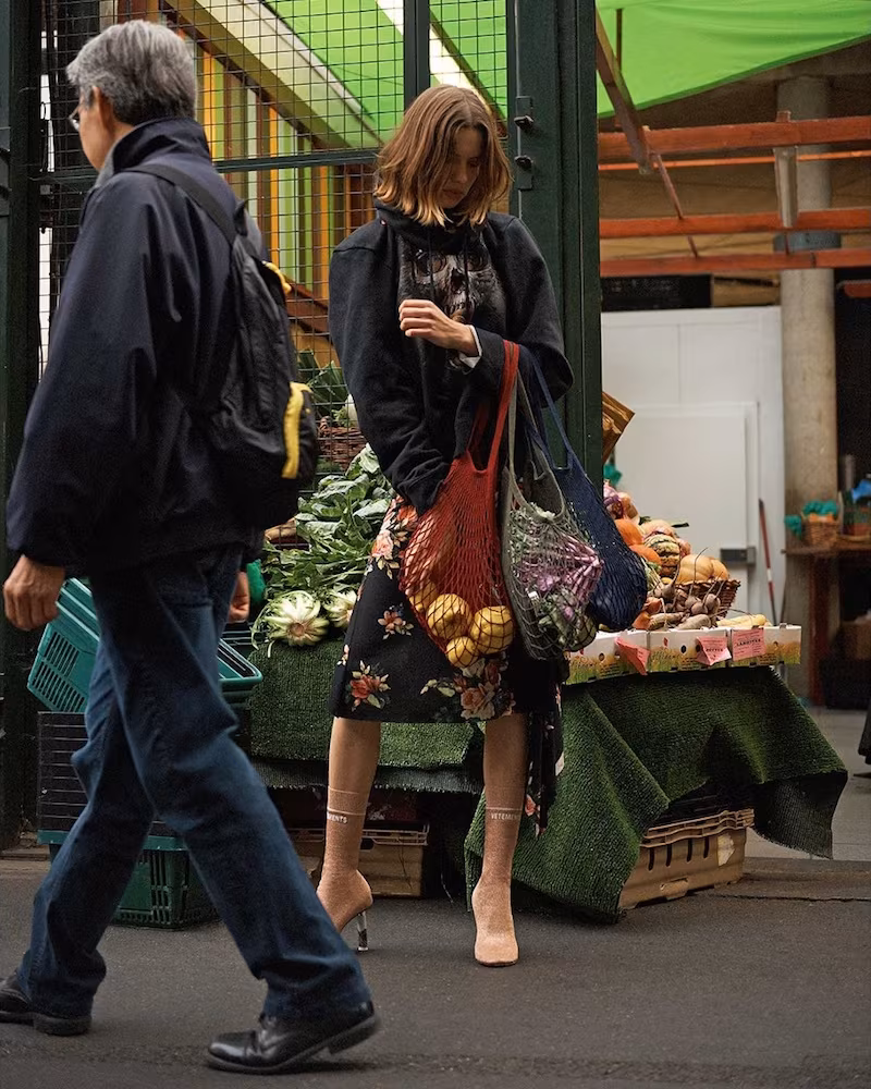 Vetements Open-Back Floral-Print Crepe-Cady Dress
