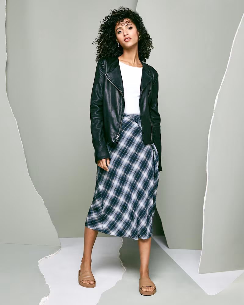 Vince Zip-Front Lamb Leather Jacket