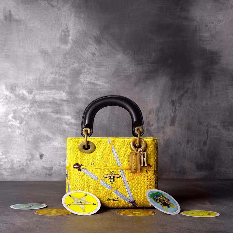 Dior Lady Dior "Swords" Embroidered Motherpeace Tarot Handbag