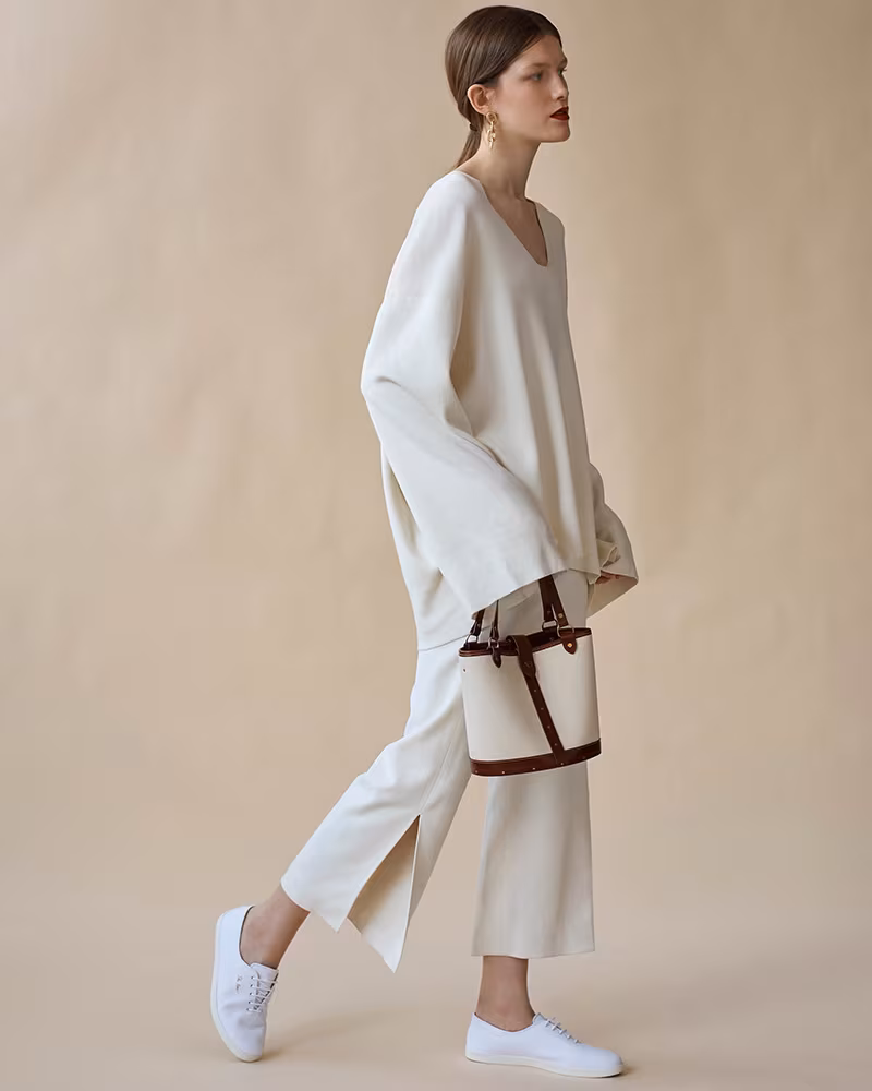 The Row Lesli Silk-Cotton Oversized Sweater