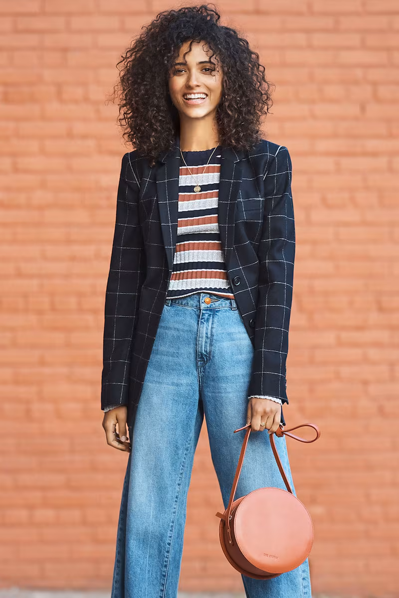 Elizabeth and James Capprice Window Pane Blazer