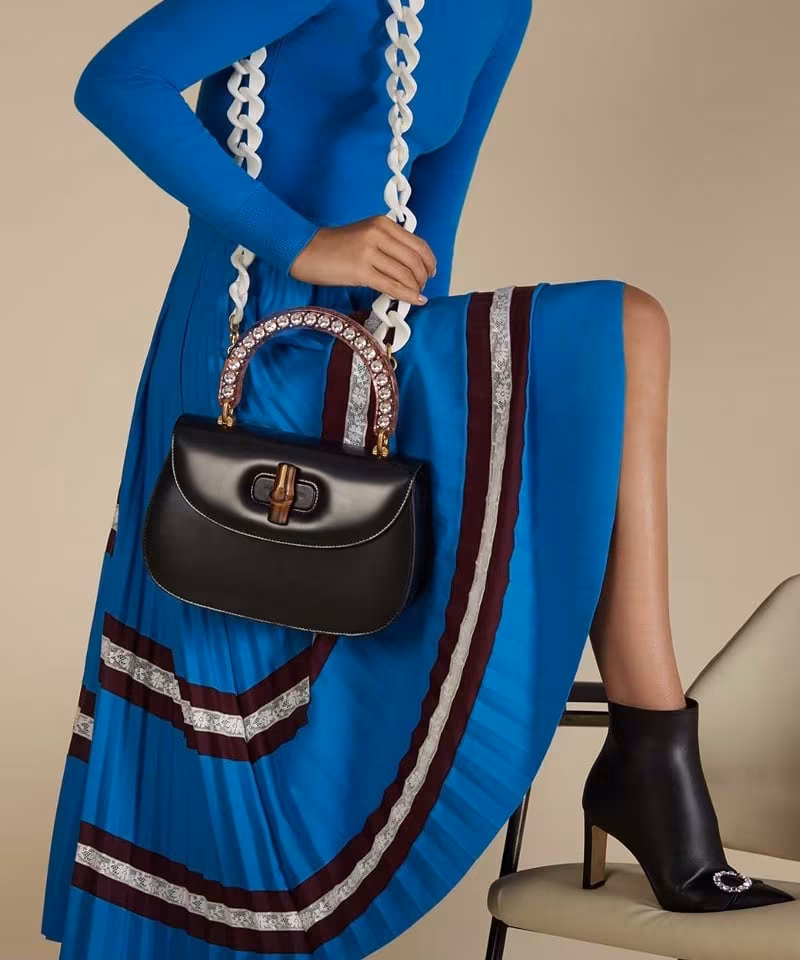 Gucci Bamboo-Handle Leather Bag
