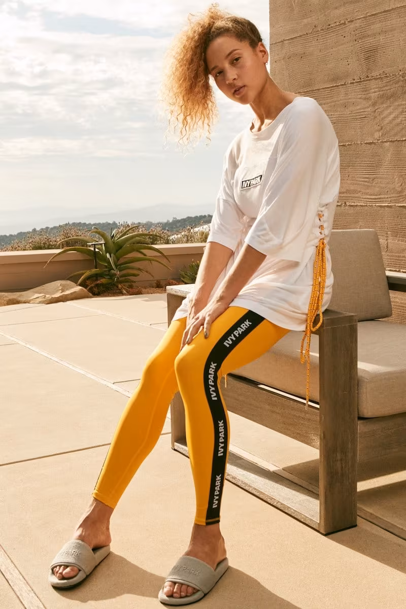 IVY PARK Lace-Up Football Tee