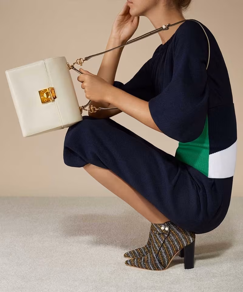 Mark Cross Sara Saffiano-Leather Bag