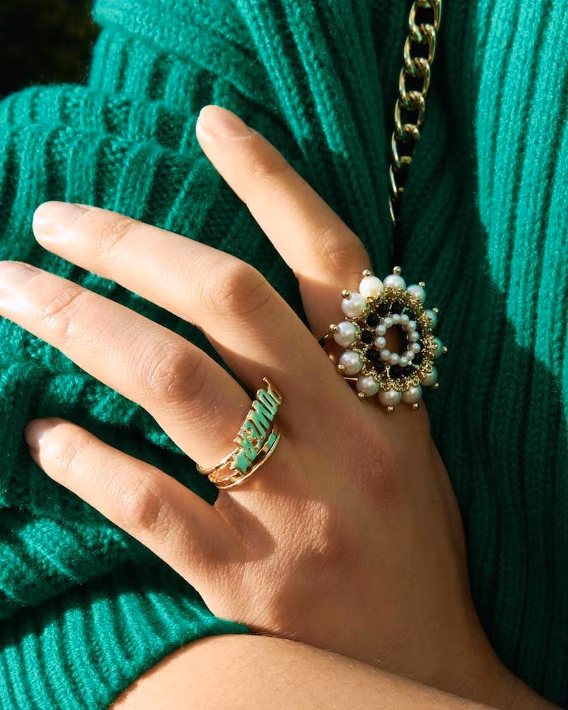 & Other Stories Round Jewelled Ring