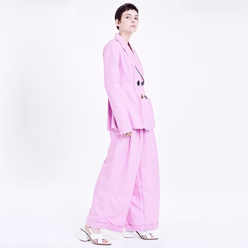 Rejina Pyo Wide Leg Rayon & Linen Pants
