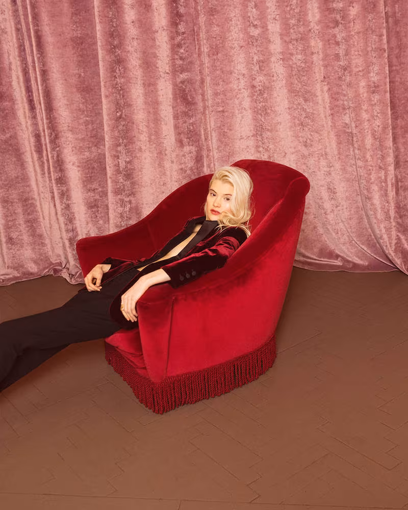 Saint Laurent Single Breasted Velvet & Satin Jacket