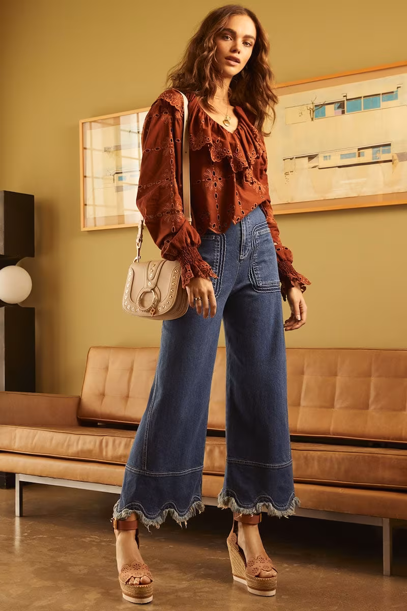 See by Chloé Broderie Anglaise Top