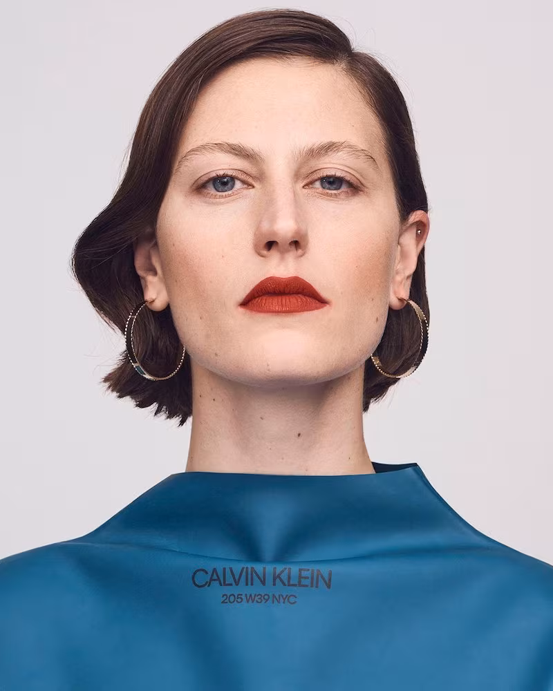 CALVIN KLEIN 205W39NYC High-Neck Logo-Print Top