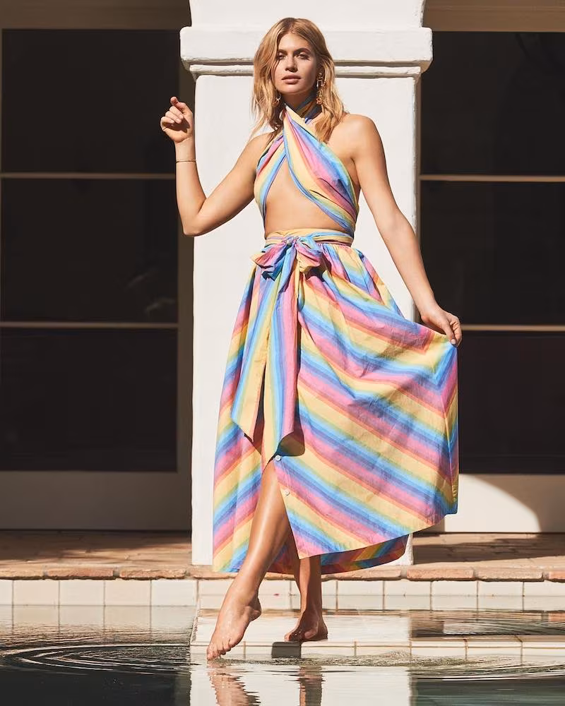MDS Stripes Everything Scarf Top