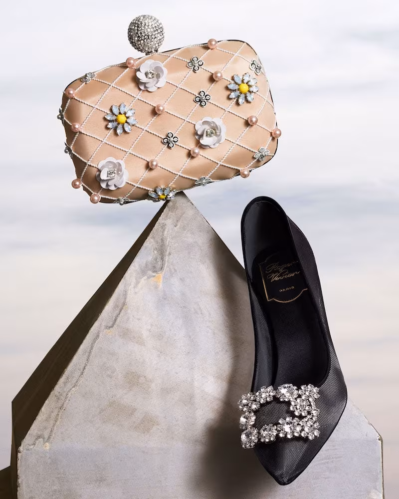 Roger Vivier Boite De Nuit Flower Cage Clutch Bag