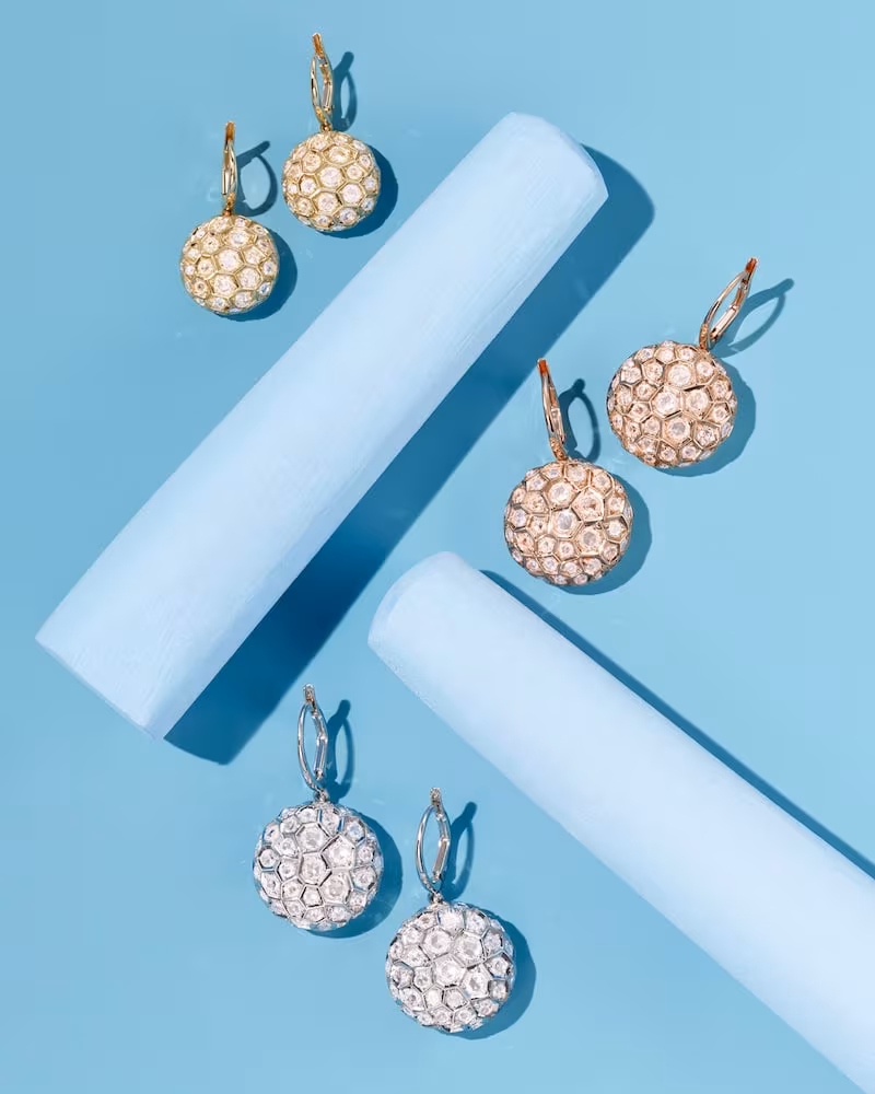 Sidney Garber Honeycomb Drop Earrings