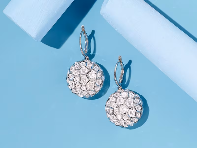 Sidney Garber Honeycomb Drop Earrings