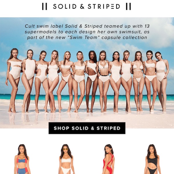Solid & Striped Resort 2018 Swim Team Capsule Collection at REVOLVE