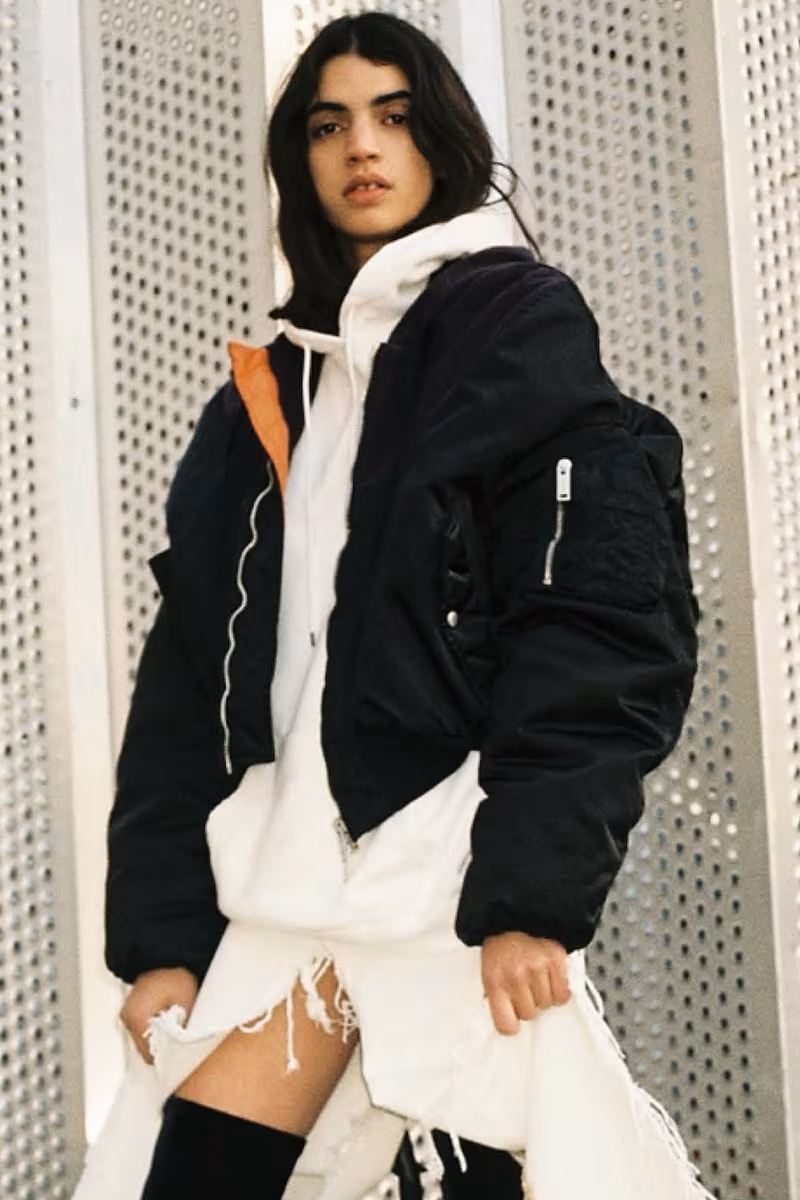 Ben Taverniti Unravel Project Oversized Tech-Fabric Bomber Jacket