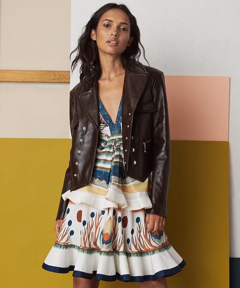Chloé Classic Double-Breasted Leather Jacket
