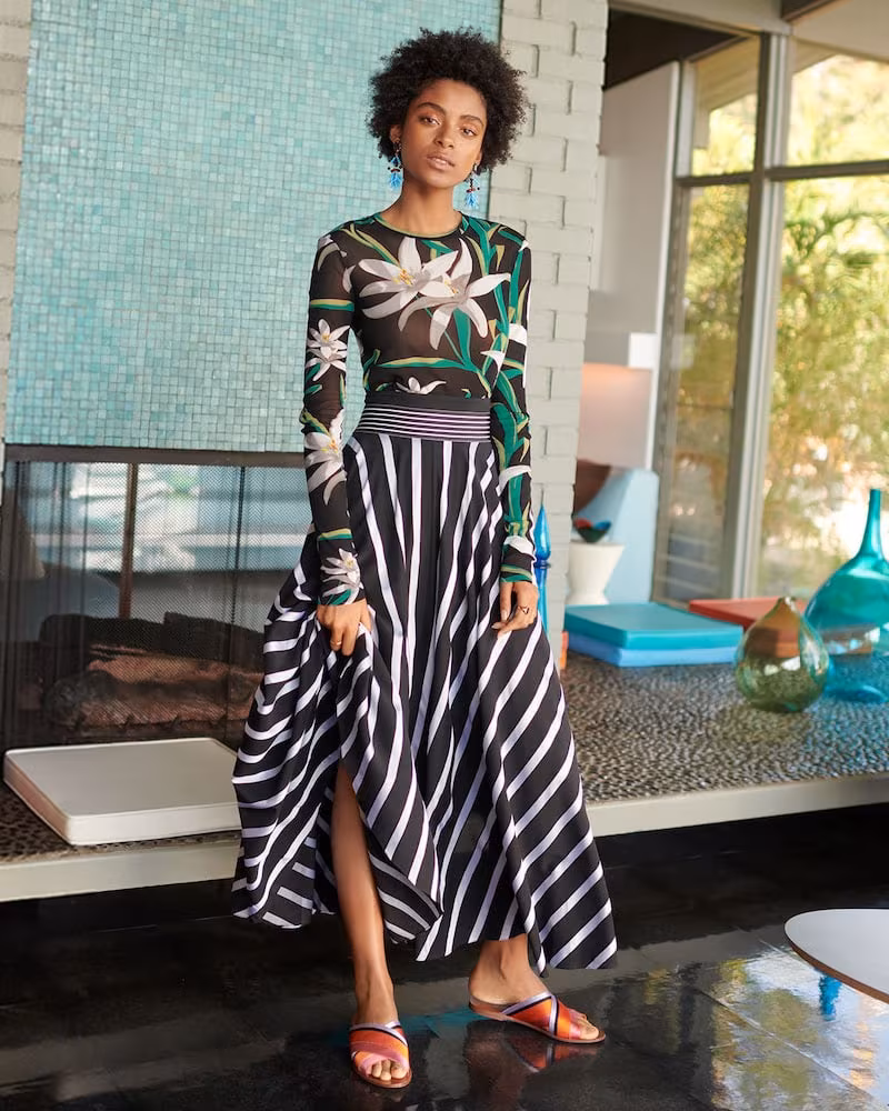 Diane von Furstenberg Draped Maxi Skirt