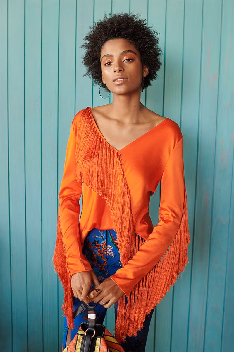 Diane von Furstenberg Fringe Blouse
