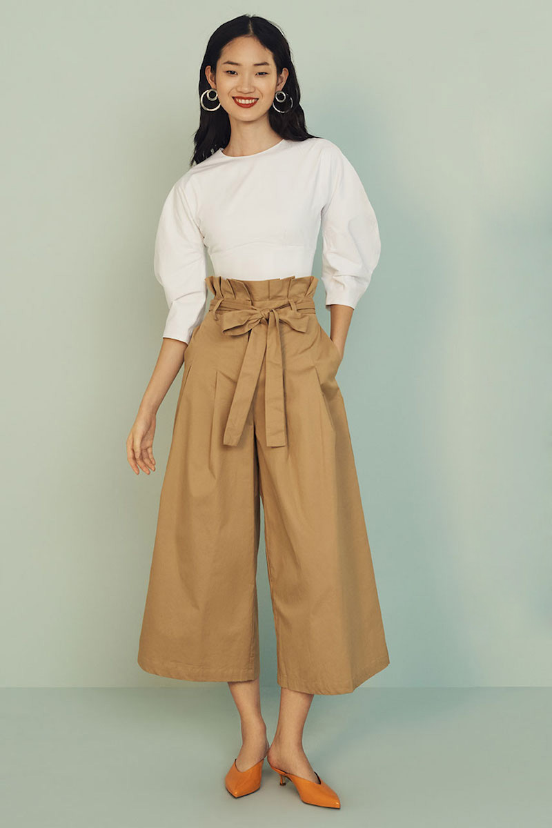 ENGLISH FACTORY Pleated Paper Bag Pants