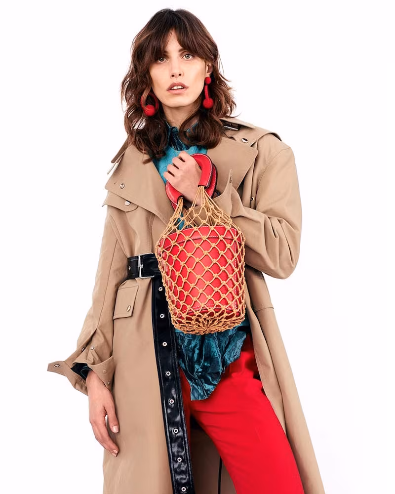 Helmut Lang Belted Cotton Trench Coat