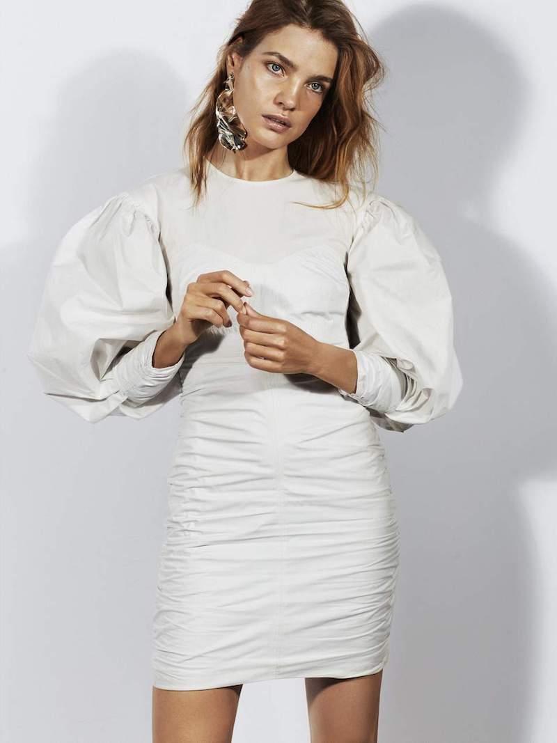 Isabel Marant May Ruched Cotton Mini Dress