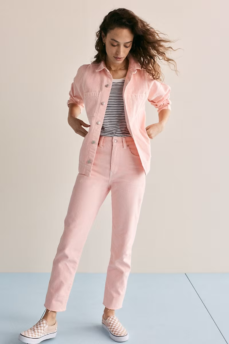 Madewell Garment-Dyed Straight-Leg Jeans