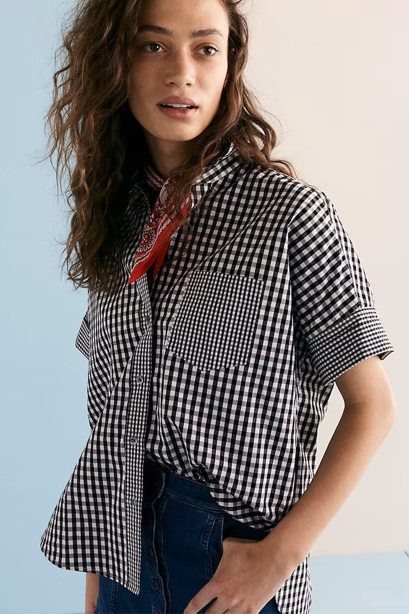 Madewell Gingham-Play Button-Down Shirt