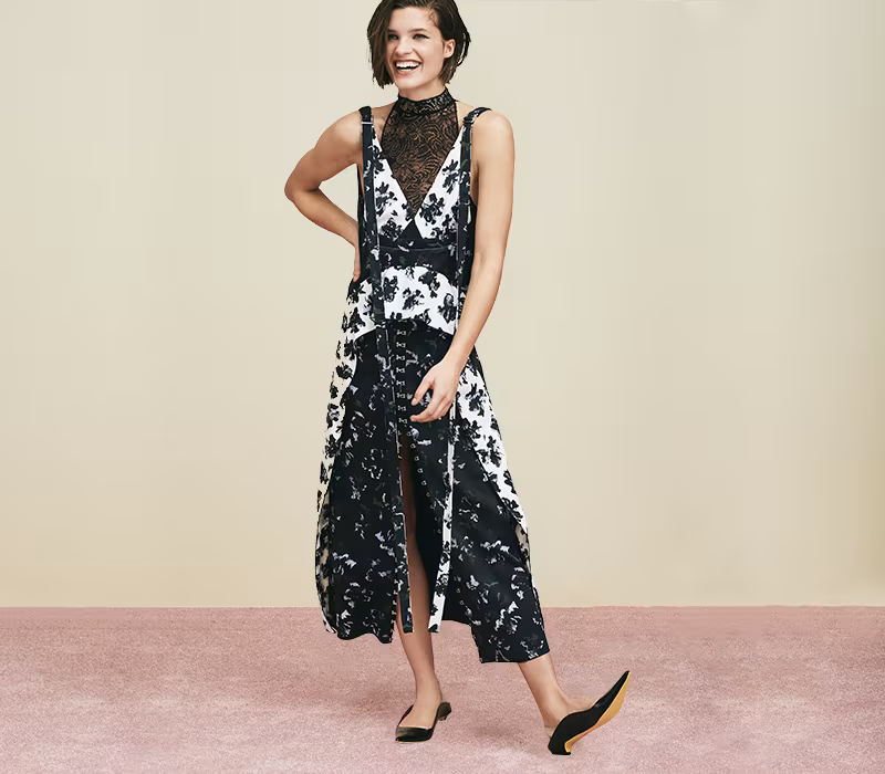 Proenza Schouler Floral Lace Peplum Dress