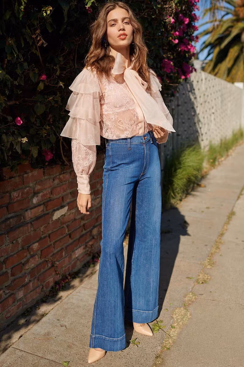 alice + olivia Talulah Ruffle Tier Blouse