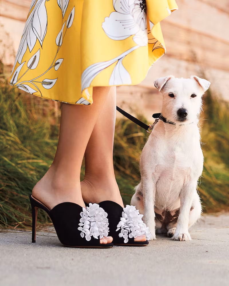 Aquazzura Lily Of The Valley Slide Mule