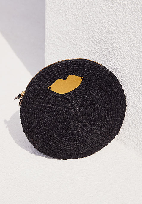 Clare V. Woven Circle Clutch