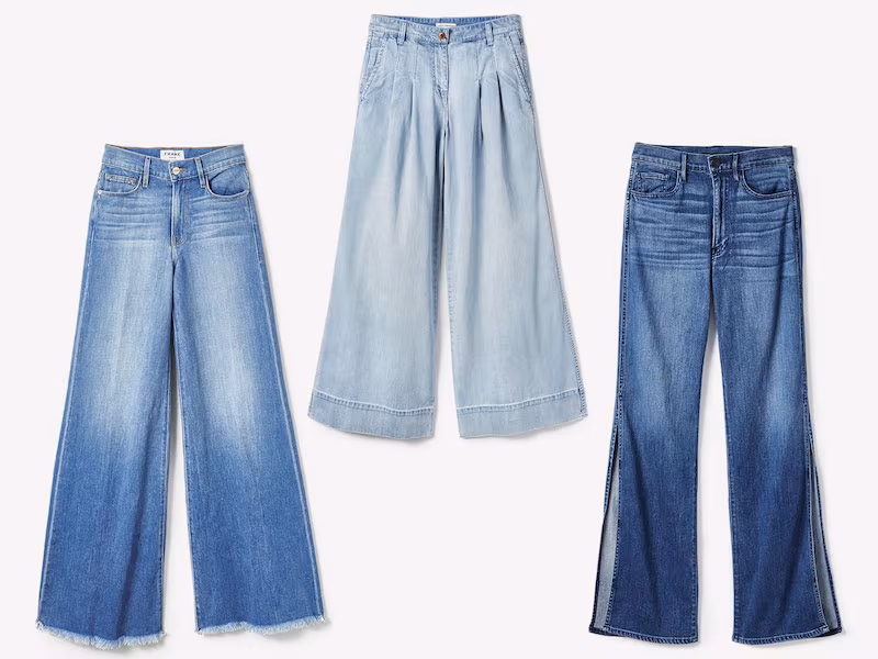FRAME Le Palazzo Pants With Raw Edge