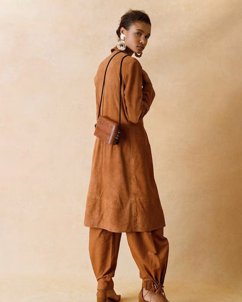 Giani Firenze Waist-Belt Suede Dress