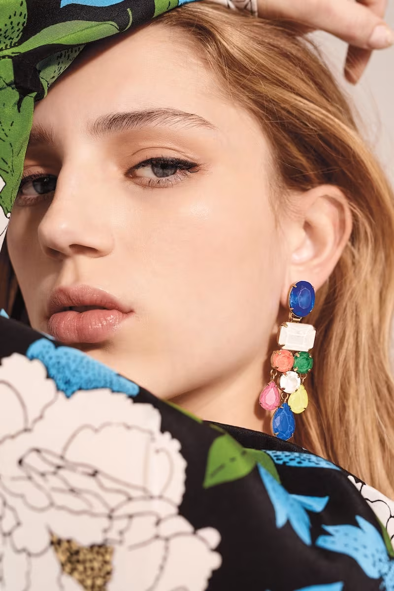 Loren Hope Scarlet Jewel Statement Earrings