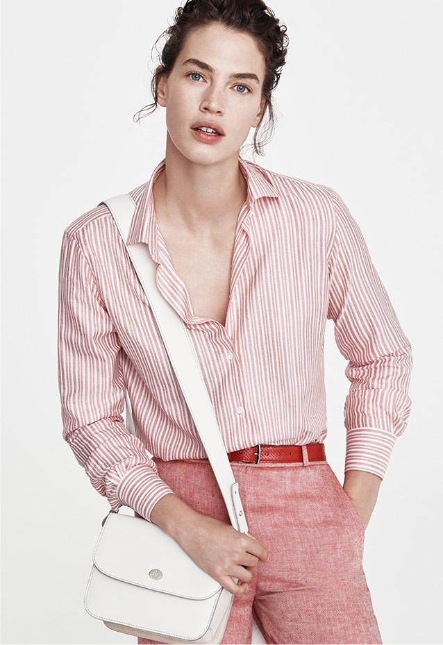 Loro Piana Kara Button-Down Striped Oxford Shirt