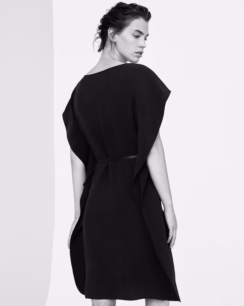 Loro Piana Side-Drape Matte Silk Side-Drape Silk Dress