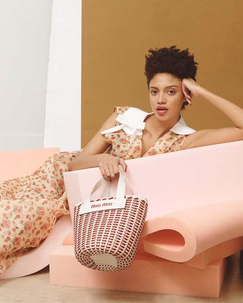 Miu Miu Bi-Colour Woven Bag