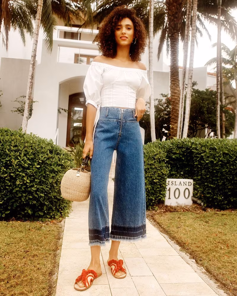 WAYF Breanna Off Shoulder Peasant Top