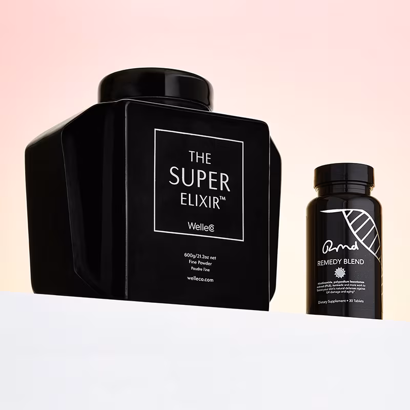 WelleCo SUPER ELIXIR Greens 300g Refillable Black Caddy