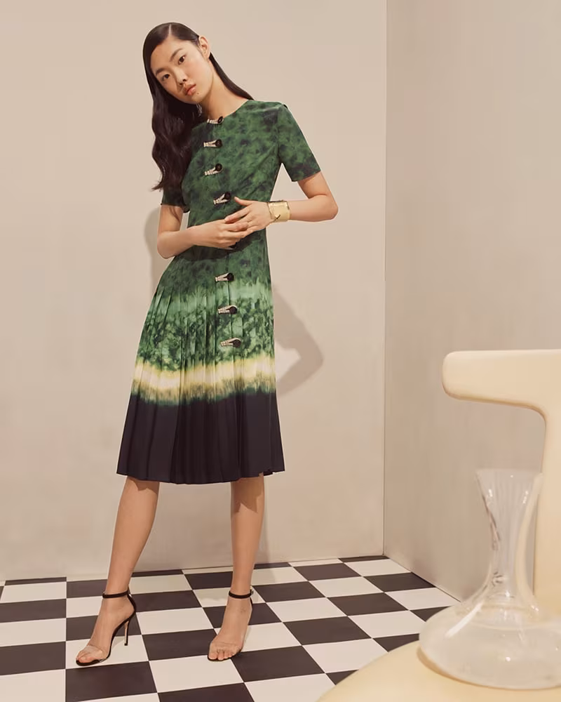 Altuzarra Tie-Dyed Silk Maxi Dress